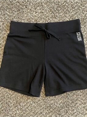 Justice Black Girls' Drawstring Active Shorts Size Girls 18-20